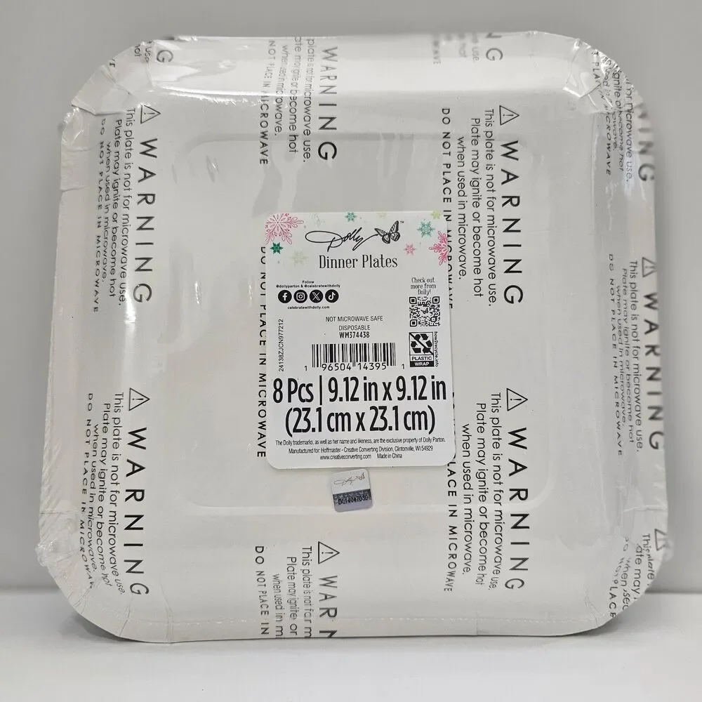 Dolly Parton Paper Plates & Napkins, Set Of 8 Plates & 16 Napkins, New